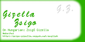 gizella zsigo business card